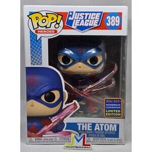 Funko Pop #389 The Atom (Justice League) 2021 WonderCon Shared LE w/protector